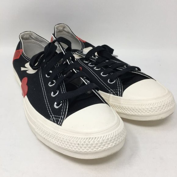 Converse Shoes - Converse Unisex Chuck Taylor OX  Skate Shoes Black White Clubs Hearts M 8 W10